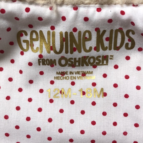 GENUINE KIDS  from OSHKOSH Fuzzy Vest size 12m-18m - Picture 5 of 9